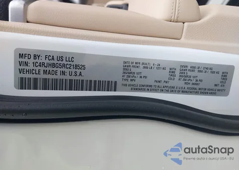 2024 Jeep Grand Cherokee Limited 4X4 from USA, damaged, VIN 1C4RJHBG5RC218525